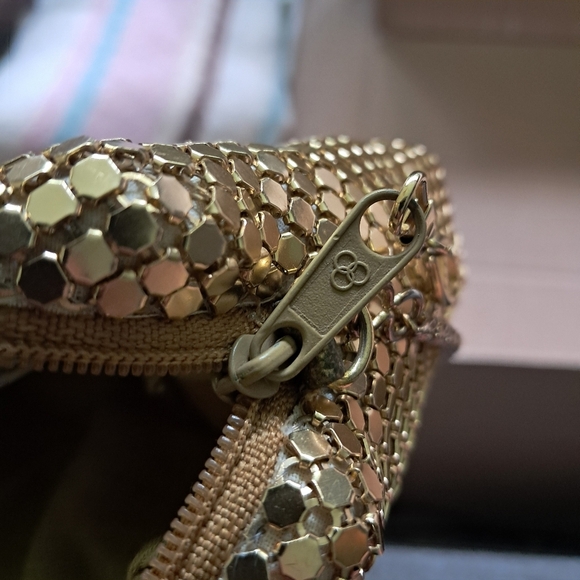 Vintage VTG Gold Chainmail Formal Party Clutch Purse Bag - Picture 9 of 9